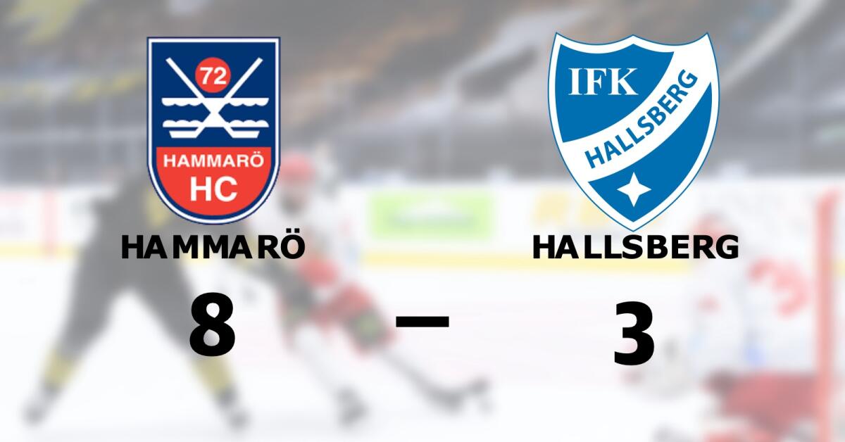 Hammarö bröt tunga sviten mot Hallsberg