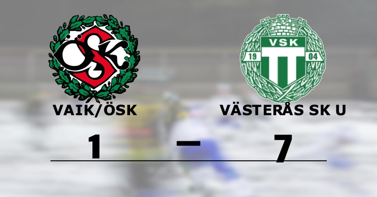 Storseger för Västerås SK U borta mot VAIK/ÖSK