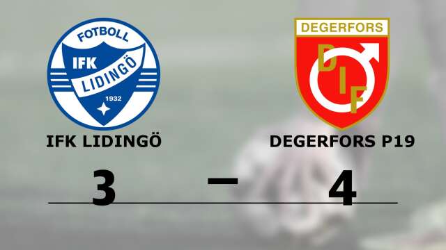 IFK Lidingö FK förlorade mot Degerfors IF Junior