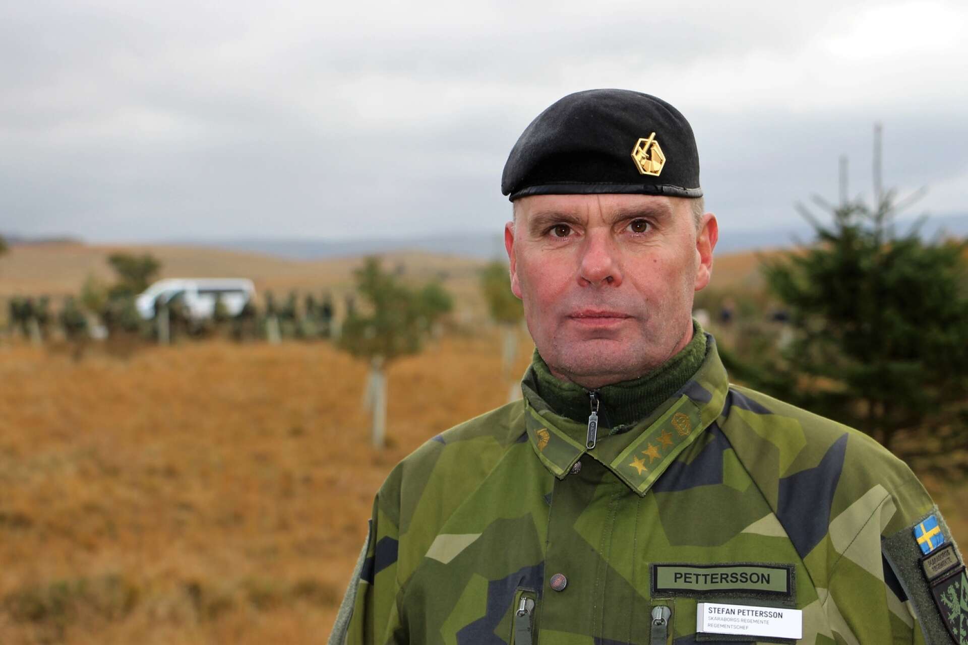 Stefan Pettersson är regementschef för P4. Han säger att de ukrainska soldaterna efter fem veckor är redo för att kunna sättas in i kriget.