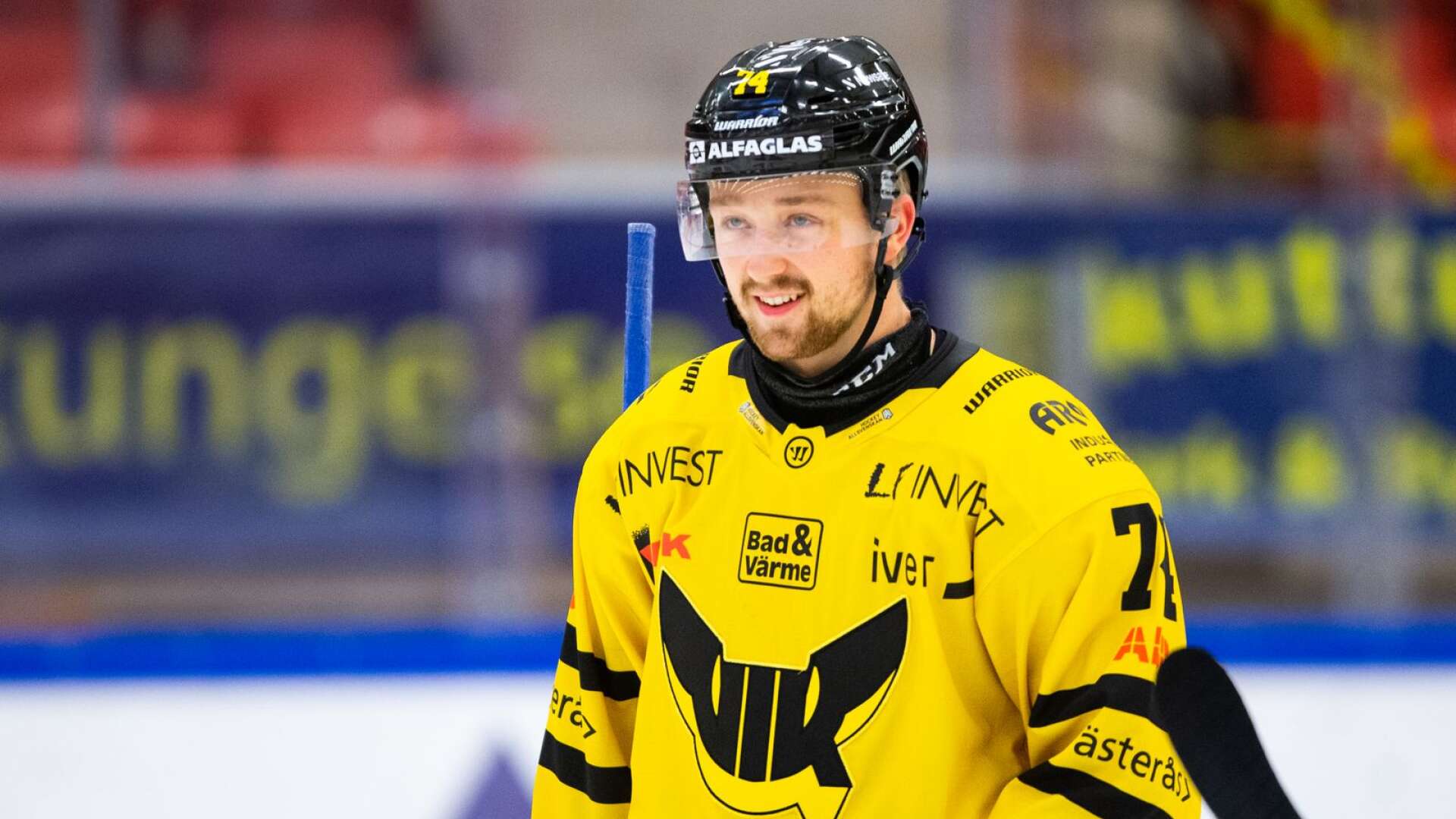 Rasmus Asplund är just nu på lån hos Västerås i Hockeyallsvenskan.