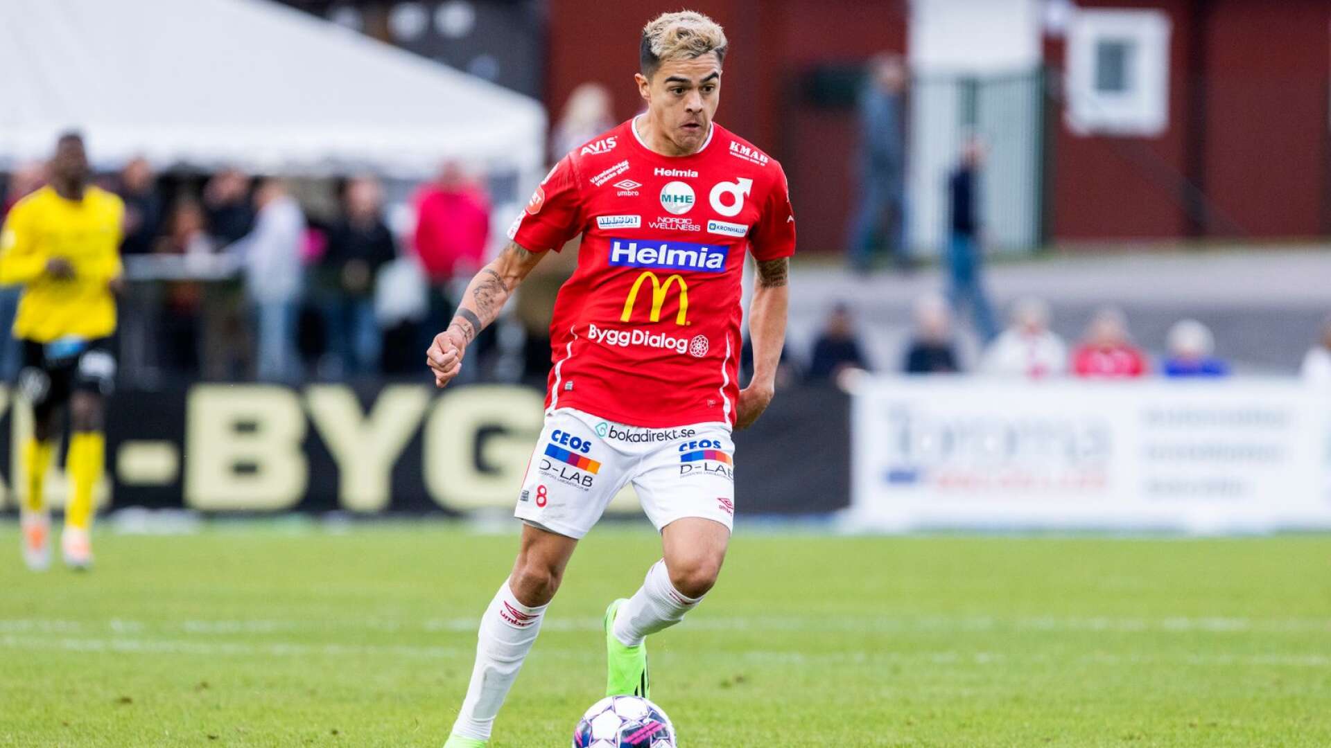 Diego Campos, här i allsvenskan 2022, gjorde matchens enda mål när Degerfors besegrade AFC Eskilstuna.