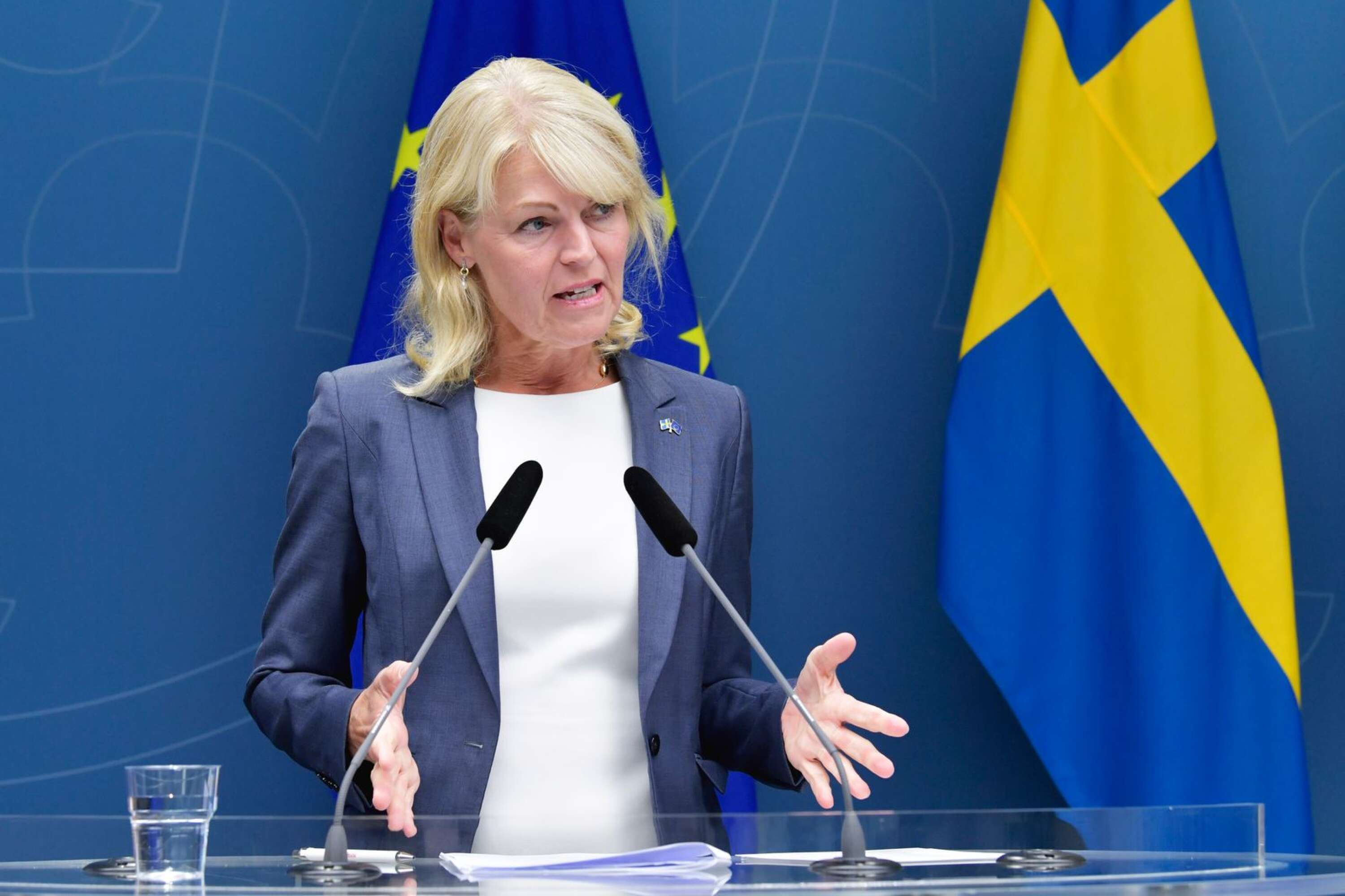 Anna Hallberg, utrikeshandelsminister och minister med ansvar för nordiska frågor.