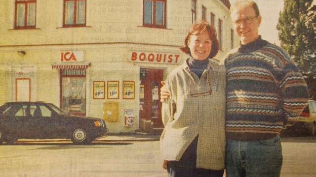 Britt-Marie Torger och Mats Magnusson blev lanthandlare i Tösse. Och Boquist Speceri &amp; Diversehandel bytter efter 66 år namn till Slängoms Lanthandel.