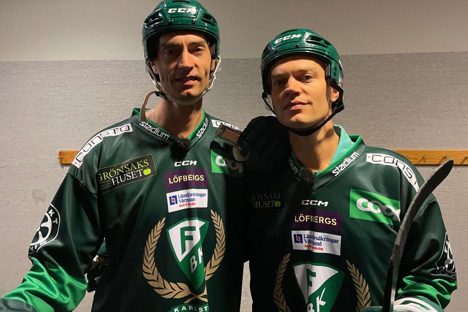 Gustaf och Viktor Norén besökte Löfbergs Arena för att spela in tv-program och berättade samtidigt om sitt supporterskap till klubben.