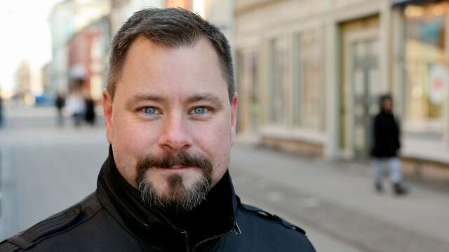 Gustav Edvinsson (S), oppositionsråd i Lidköpings kommun.