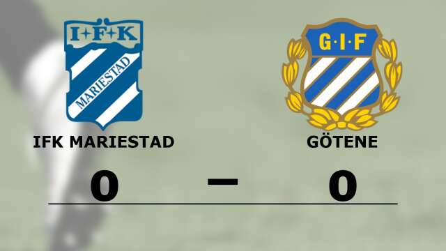 IFK Mariestad spelade lika mot Götene IF