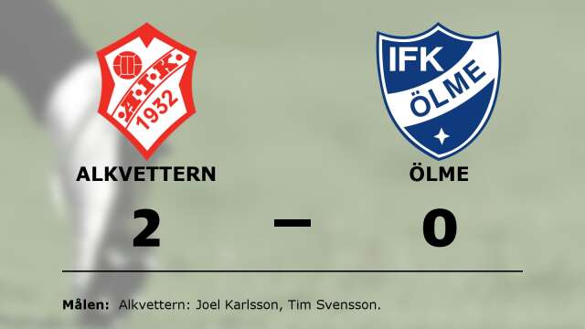 Alkvetterns IK vann mot IFK Ölme