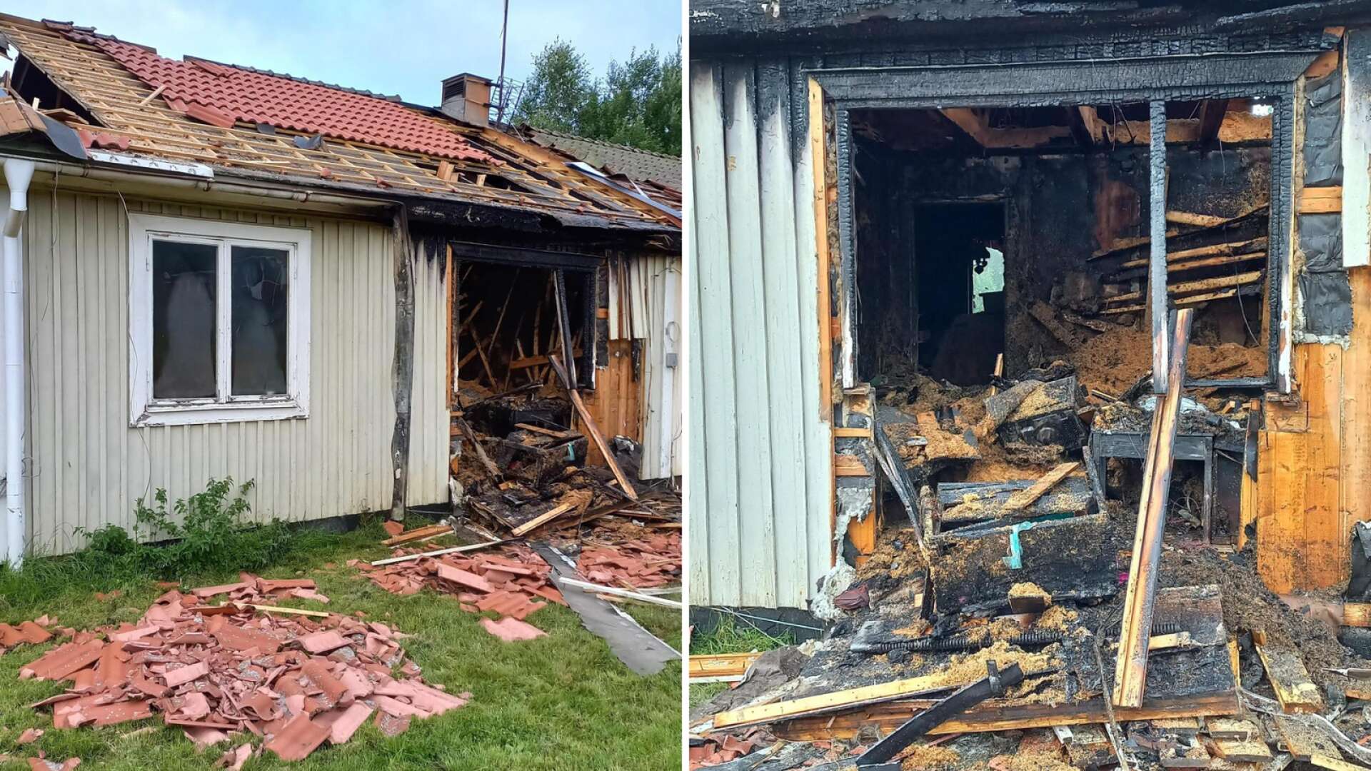 En lägenhet blev totalförstörd i radhusbranden i Nykroppa under veckan.