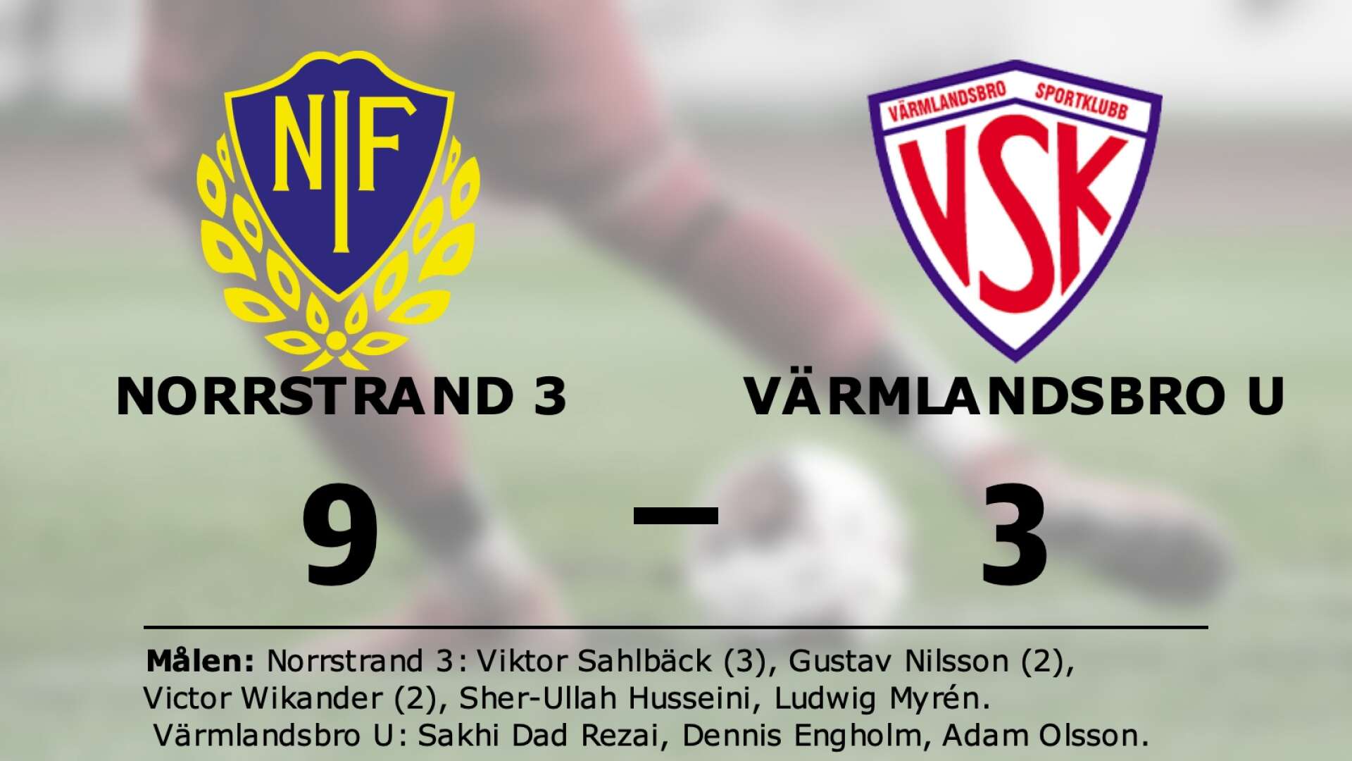 Norrstrand 3 vann mot Värmlandsbro U