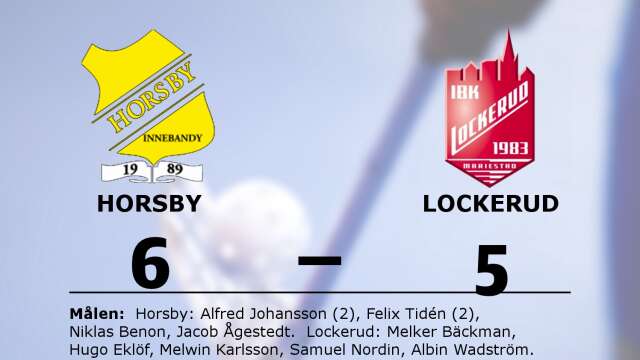 IBF Horsby vann mot IBK Lockerud Mariestad J
