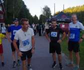 Ville Johansson, Per Schullström, Magnus Andersson, Johan Nilsson och Daniel Jansson klara för start för 5,7 km