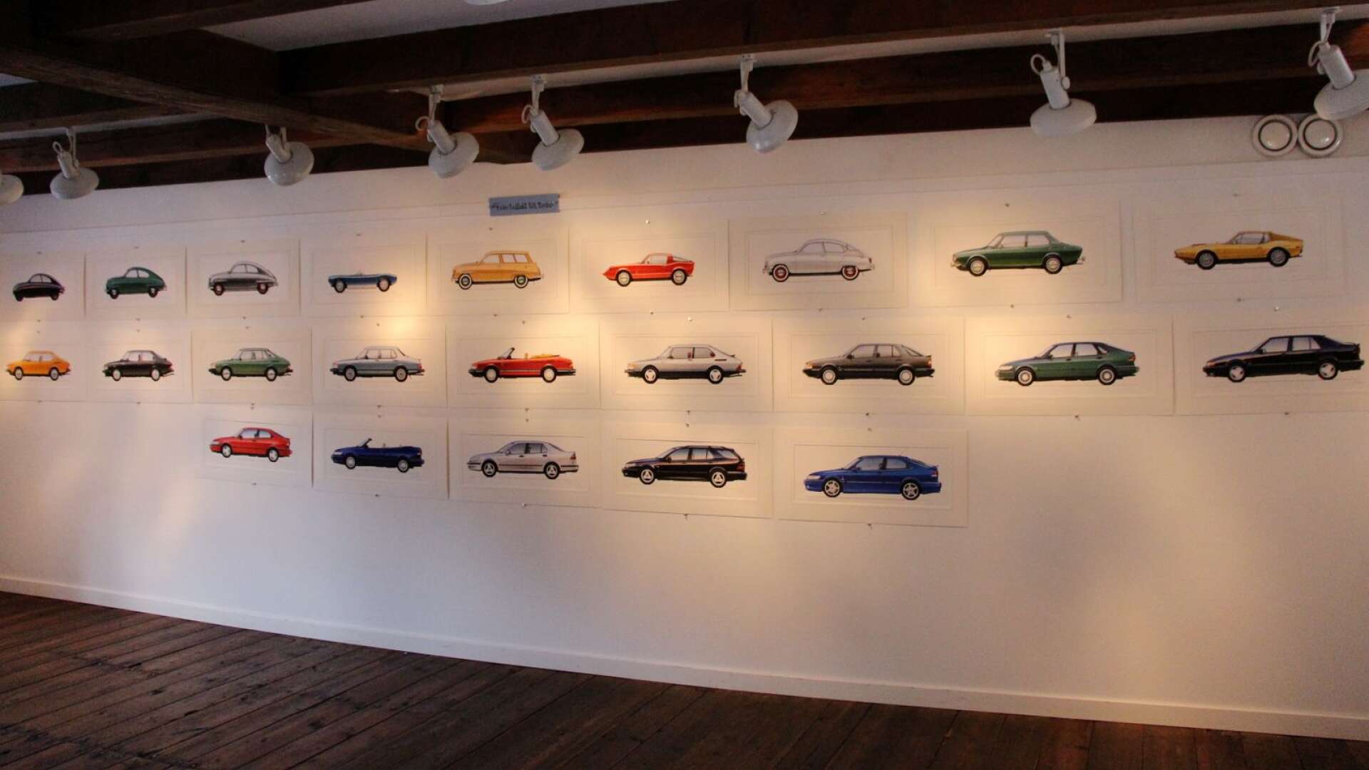  Rony Lutz hade en vägg med Saab modeller