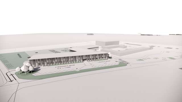 Så här ser förslaget till ny skola i Jonslund ut. Dock kan förslaget komma att ändras.