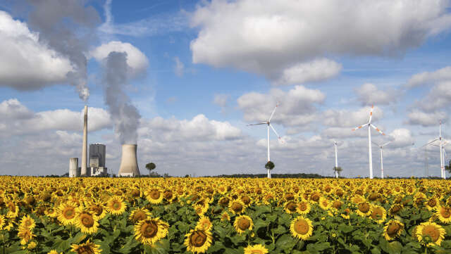 Ett koleldat kraftverk bredvid vindsnurror i Tyskland. Världen måste ställa om från fossila bränsle till förnybara alternativ – och det snabbt, enligt FN:s klimatpanel IPCC.