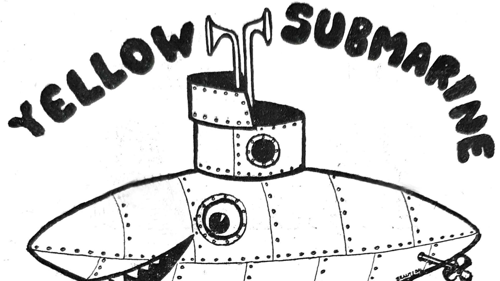 Ungdomsklubben Yellow Submarine hade en mycket speciell logotype. Studerar man den noga upptäcker man att den faktiskt är signerad av upphovsmannen som var Ewert Brantedal.