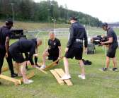 Teambuildning med Dalslands Aktiviteter var en av punkterna på AIK-spelarnas program under tisdagseftermiddagen.
