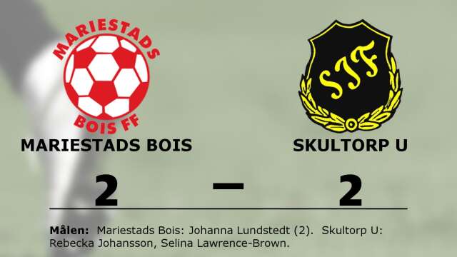 Mariestads Bois FF spelade lika mot Skultorps IF