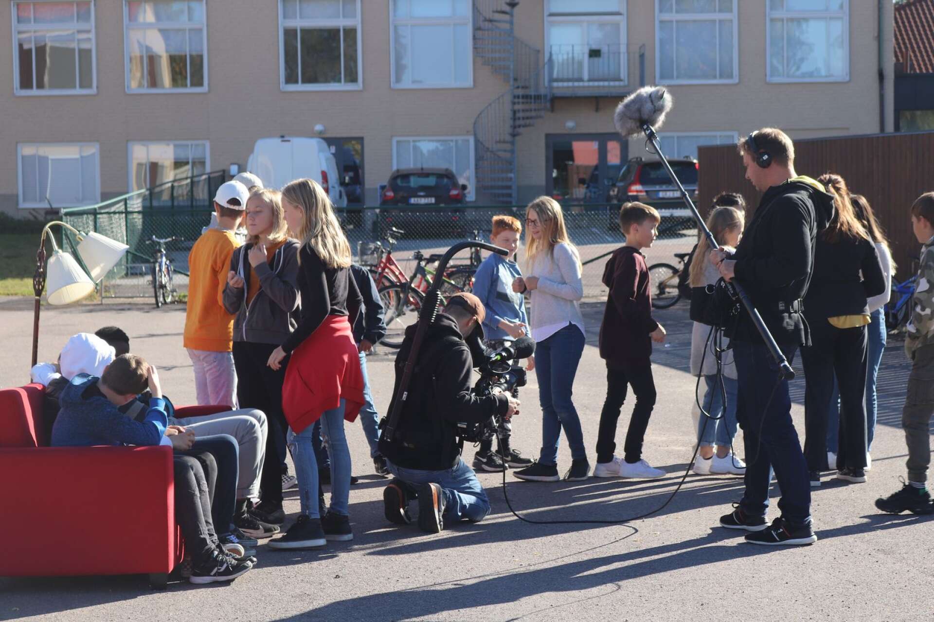 För ungefär en månad sedan var TV-teamet i Kristinehamn och filmade klassen. Arkivbild.