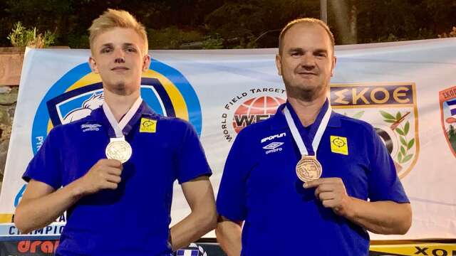 Fredrik Wessman och sonen Lucas kunde båda lämna Grekland med varsin rykande färsk EM-medalj. 