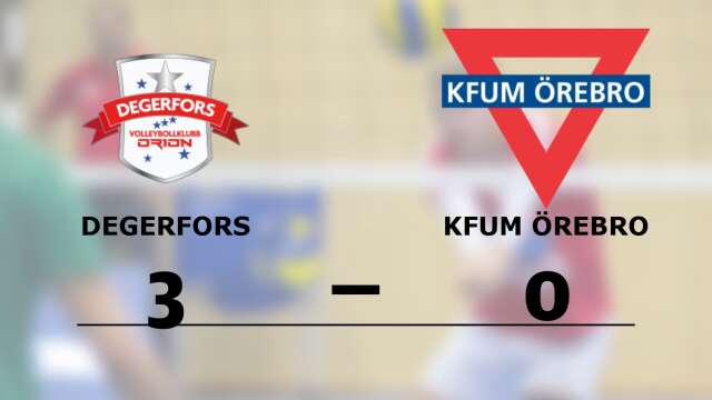 Degerfors Volley Orion vann mot KFUM Örebro