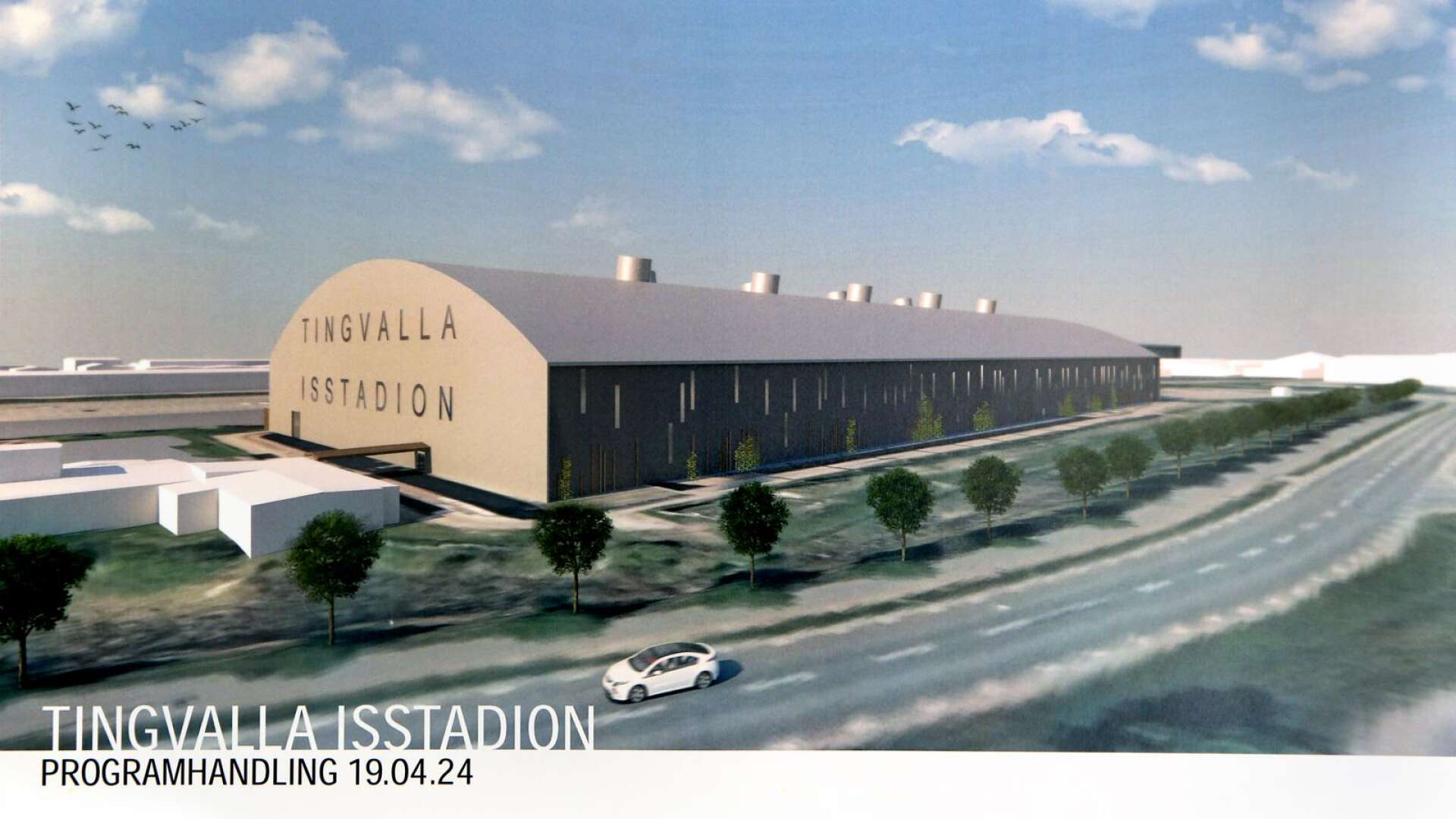 Så här är det tänkt att nya Tingvalla isstadion ska se ut. Här sedd från den östra sidan.