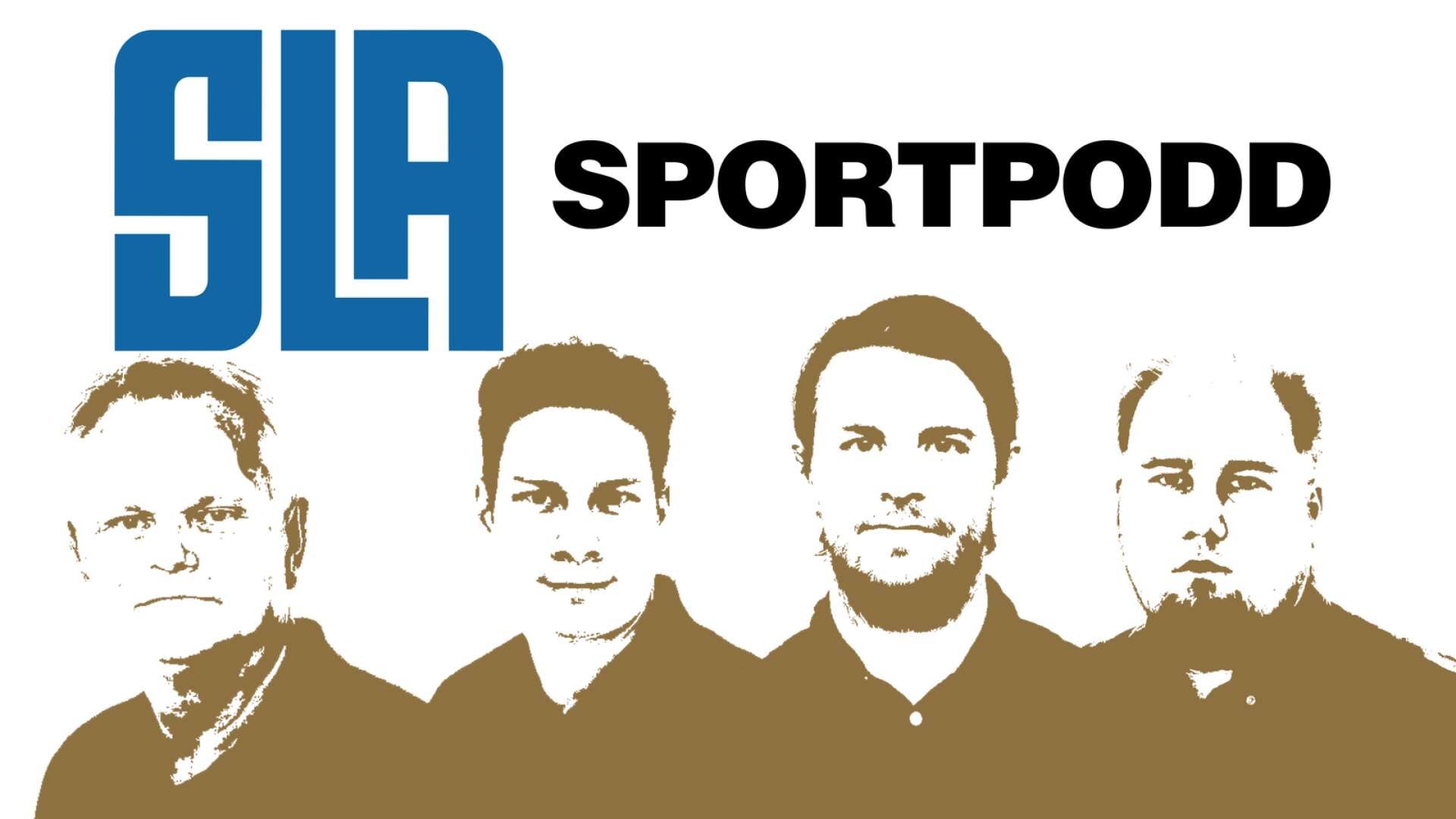Jan Larsson, Mattias Olsson, Anton Gustavsson och Linus Hellman gör SLA Sportpodd.