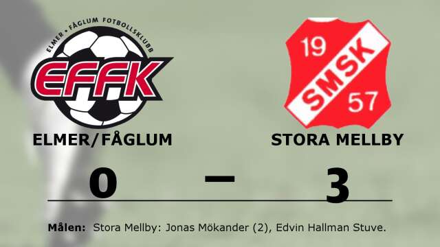 Elmer/Fåglums FK förlorade mot Stora Mellby SK