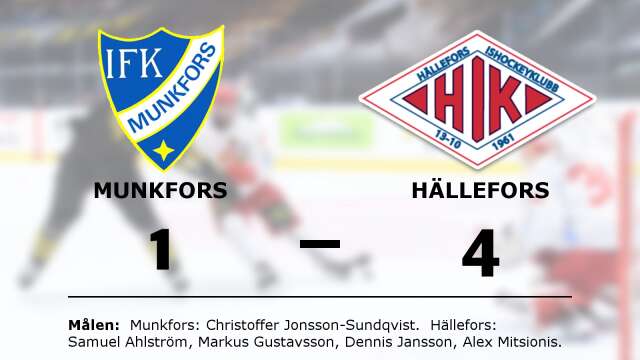 IFK Munkfors förlorade mot Hällefors IK