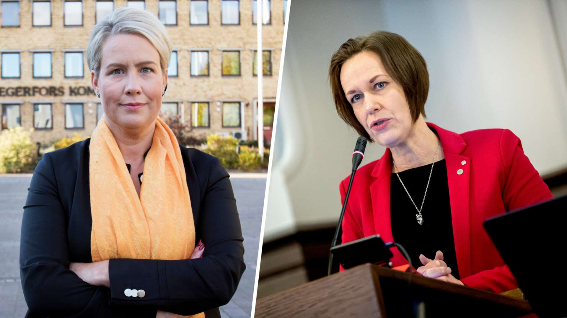 Anna Nordqvist och Karin Sundin debatterade förlossningen i Karlskoga under årets första regionfullmäktige.