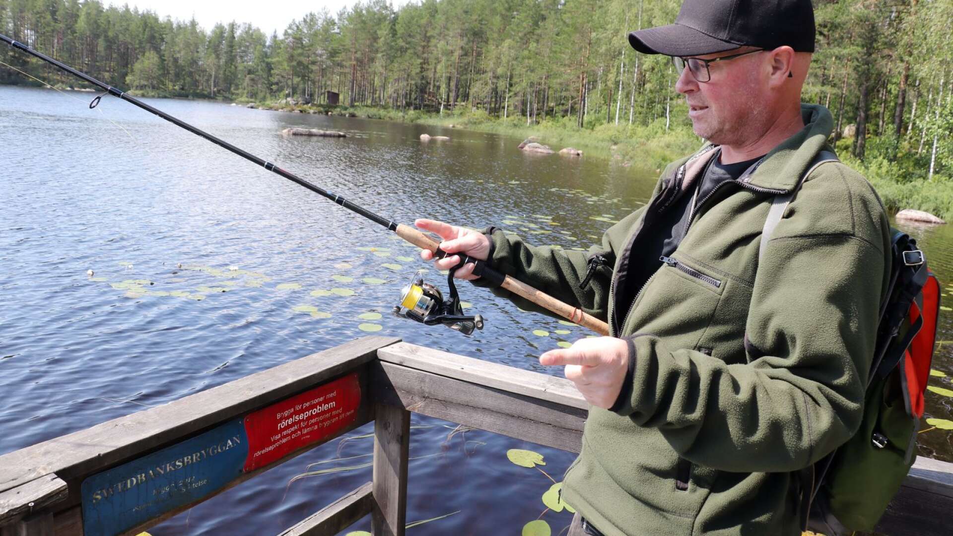 Stefan Broqvist brukar fiska i Gammelhyttsjön. 