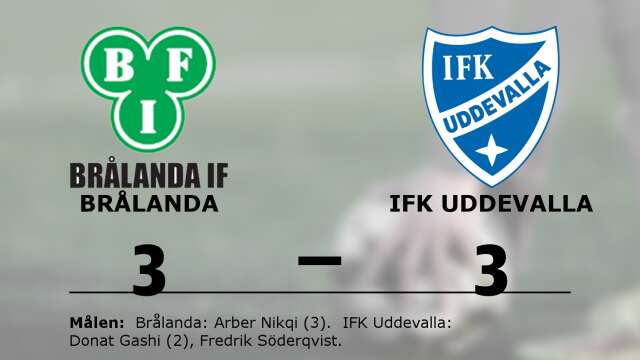 Brålanda IF spelade lika mot IFK Uddevalla