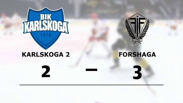 BIK Karlskoga Junior förlorade mot Forshaga IF Ishockey