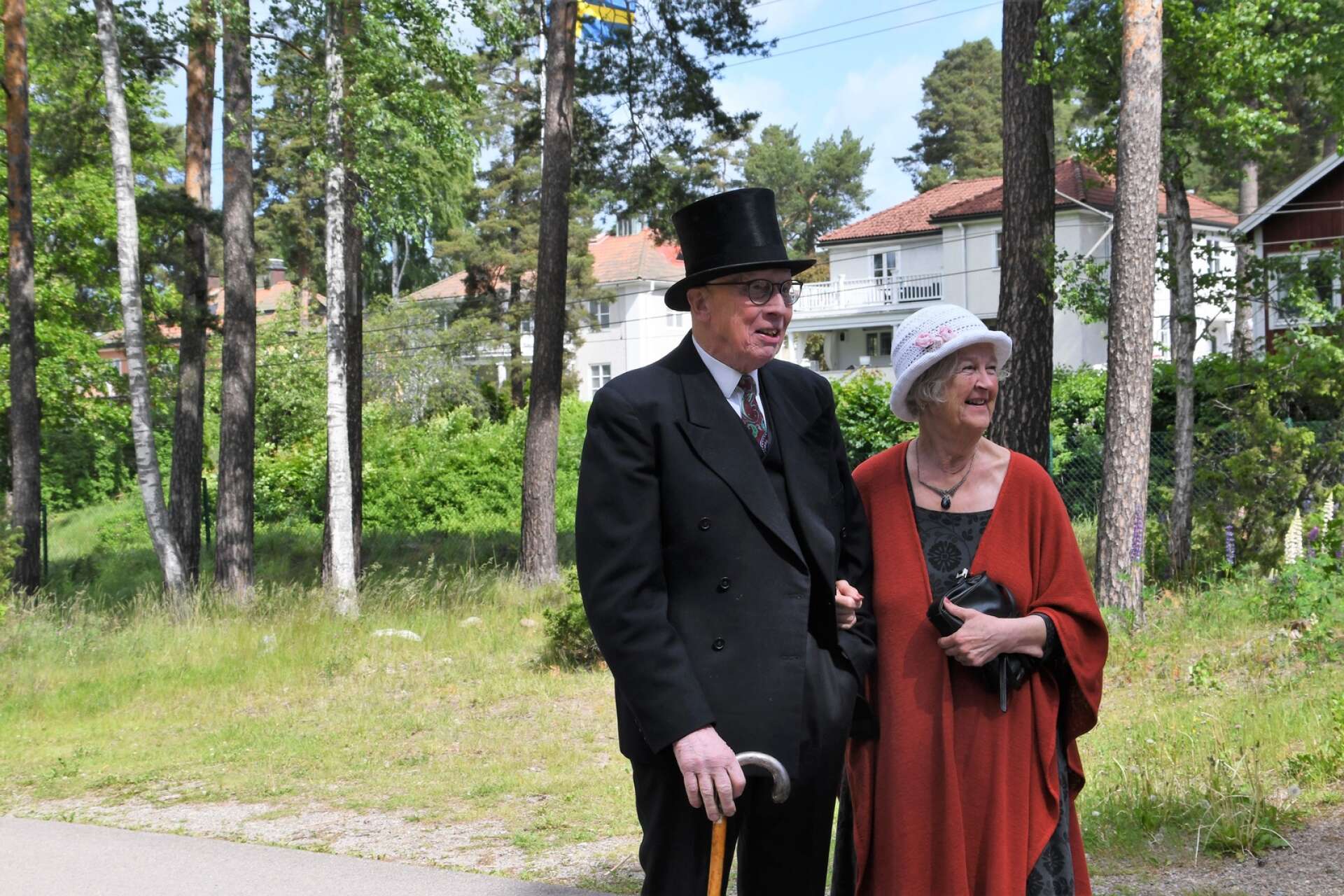 Arvikaverkens grundare Per Andersson med fru gestaltas av David och Ulla Anderson.