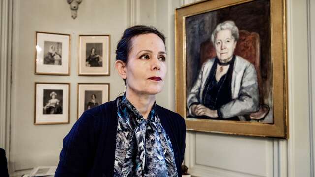 Sara Danius, som var ständig sekreterare i Svenska Akademien, hyllas i en ny utställning. Bild från 2017.