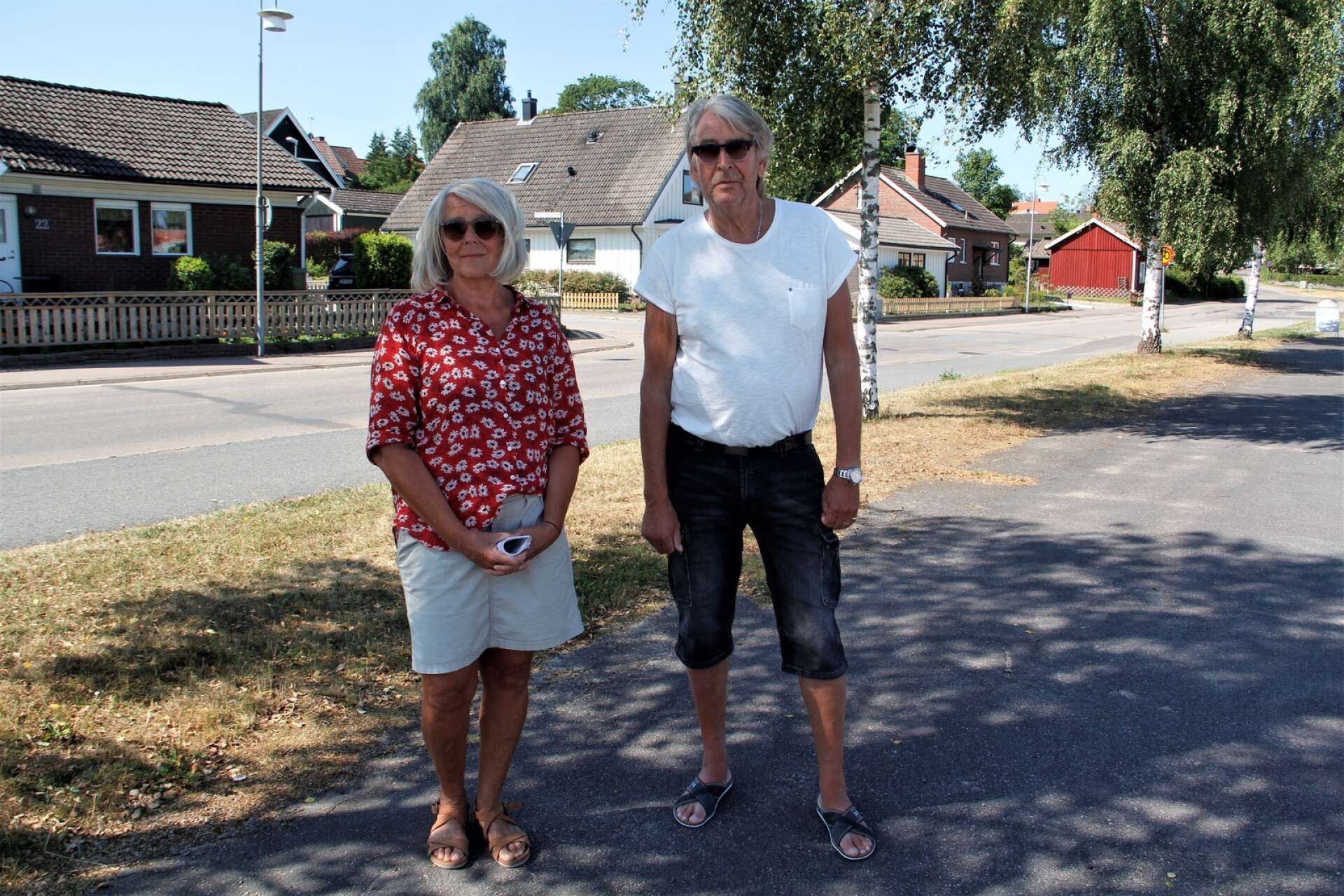 När vädret var varm och torrt i sommar ökade problemet med att damm blåser in över villakvarteren. Cecilia Höjdén Åhlmans och Håkan Andersson vill ha en konstruktiv dialog med kommunen om hur hamnverksamheten kan bedrivas samtidigt som hälso- och miljöaspekter säkras.