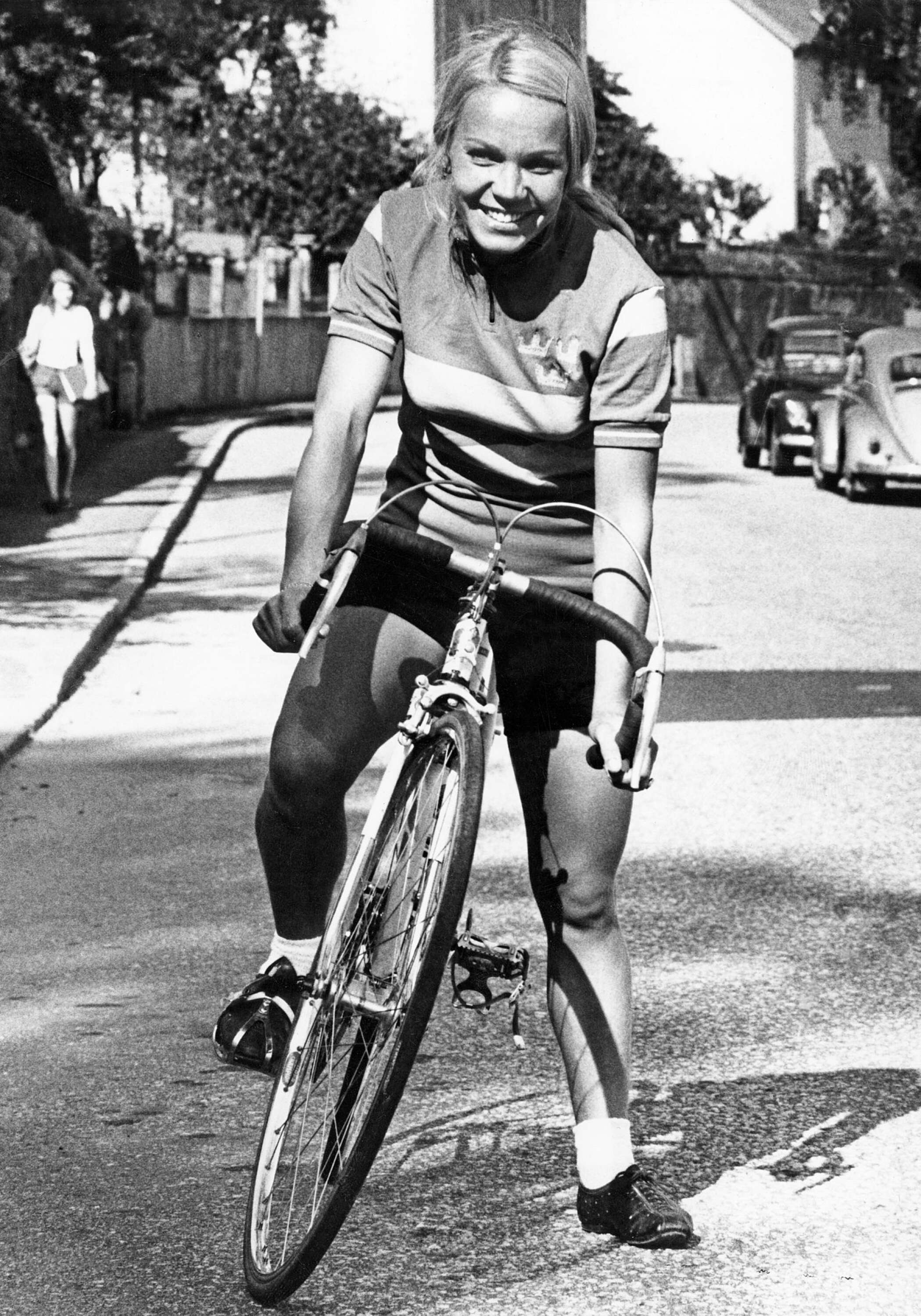 Meeri Bodelid var vän med Maja Sandberg i 55 år och de träffades genom sitt gemensamma idrottsintresse. Meeri var elitidrottare i flera grenar, bland annat cykel och längdskidåkning. Den här bilden är tagen 1971.
