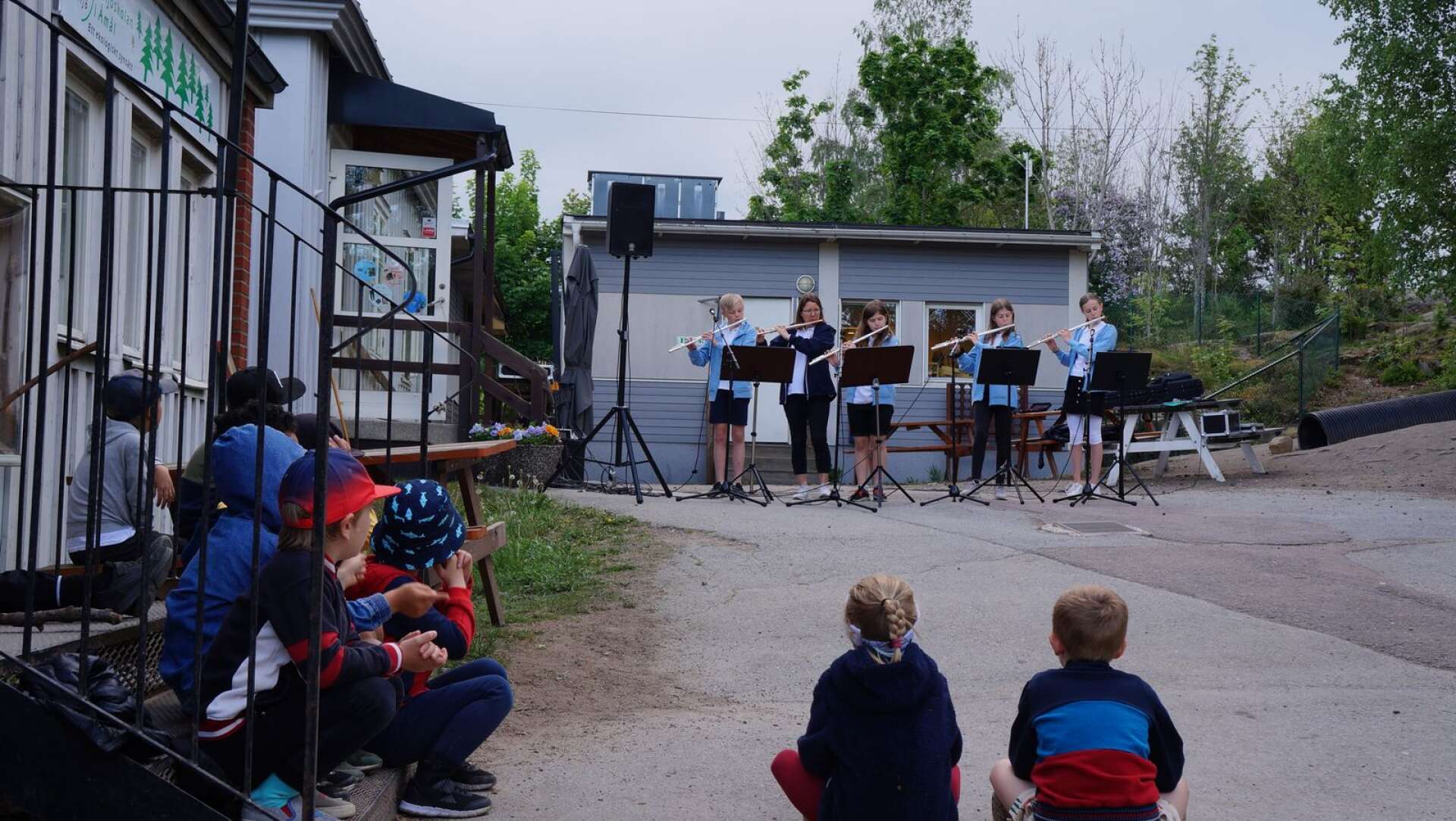  Fyra flöjtkonserter gav kulturskolan under onsdagen på Natur- och miljöskolan. 