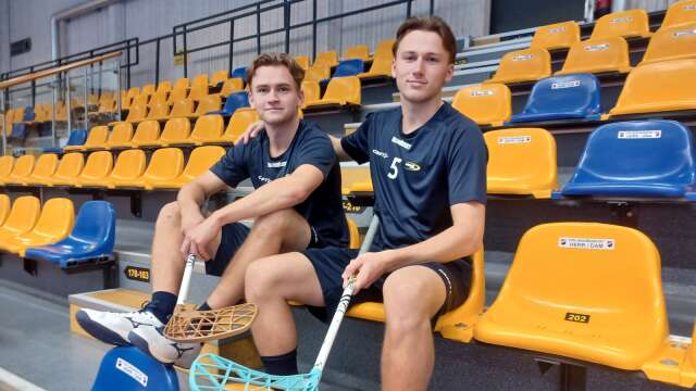 Skattkärrsbröderna Oliver (till vänster) och Axel Sandberg ska för första gången spela tillsammans. I Karlstad IBF:s SSL-lag.