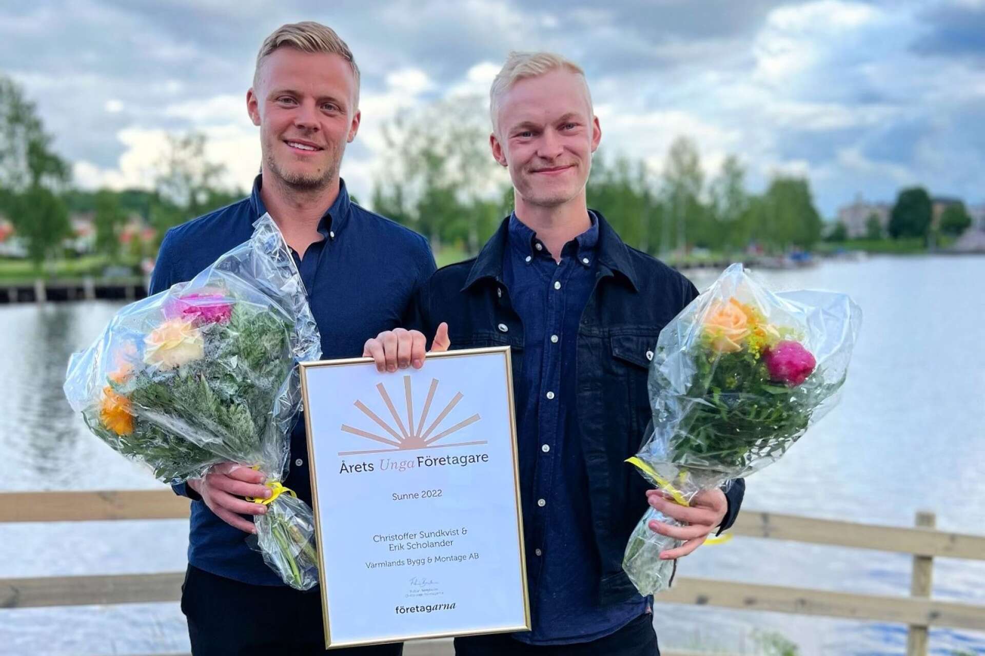 Årets Unga företagare blev Christoffer Jonsson Sundqvist &amp; Erik Scholander, Värmland Bygg &amp; Montage AB.