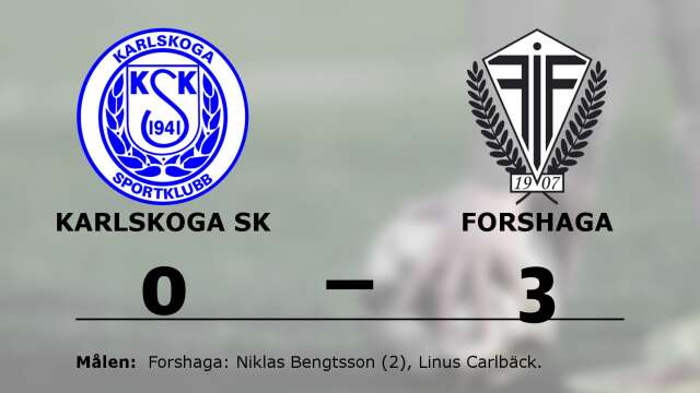 Karlskoga SK förlorade mot Forshaga IF Fotboll