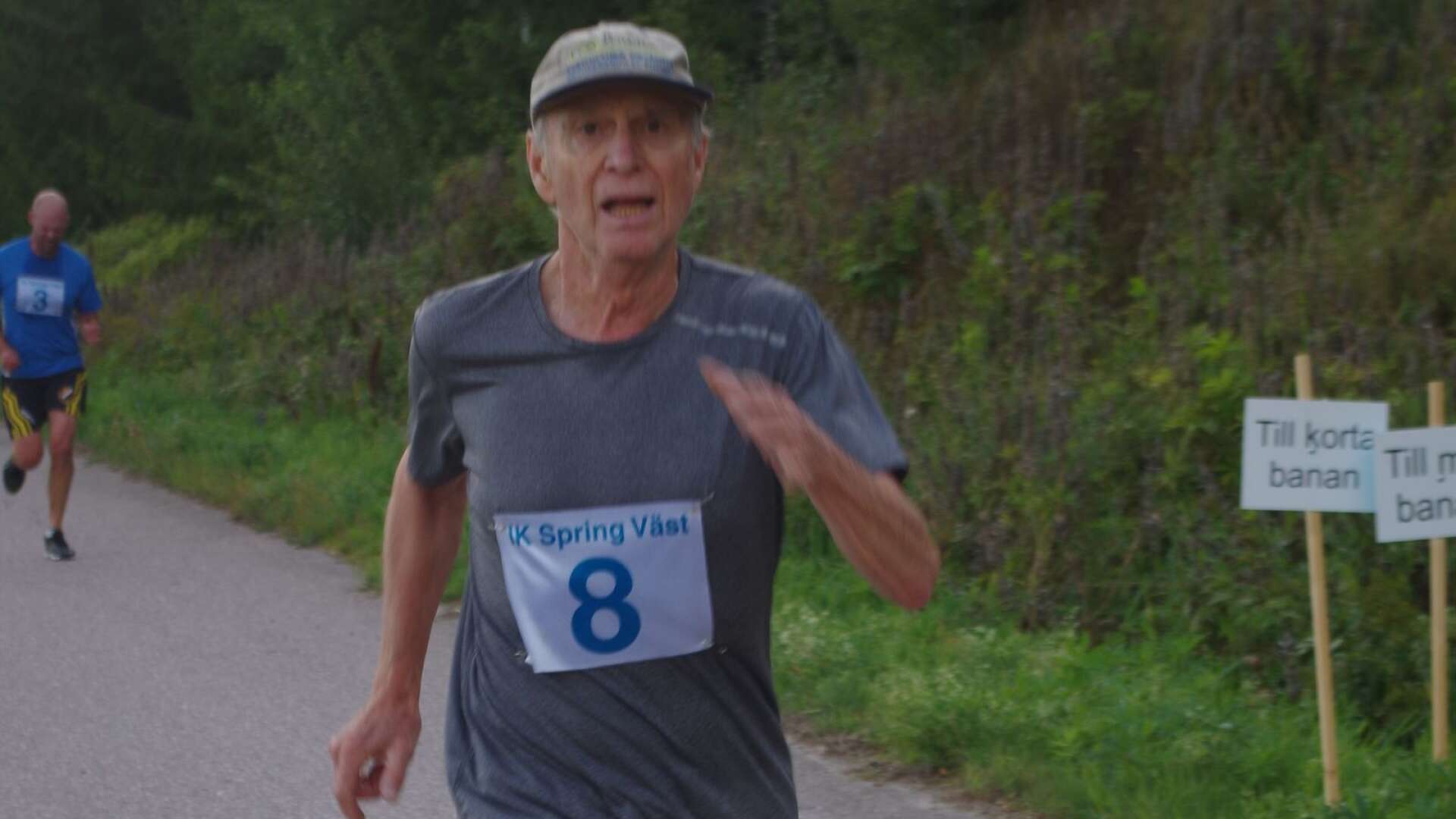Senioren Lennart Strandlund var en av dagens äldre löpare.