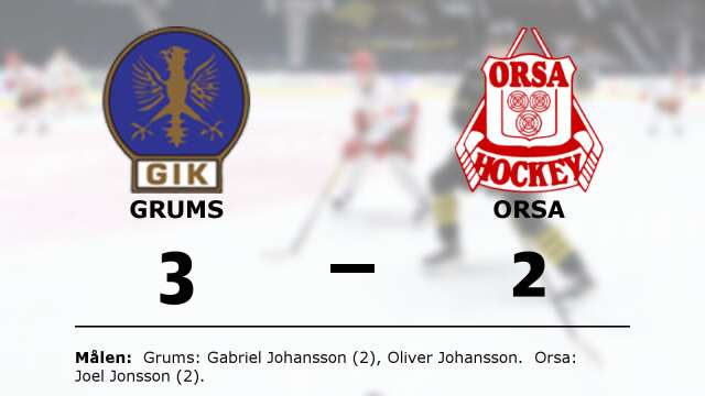 Grums IK Hockey vann mot Orsa IK