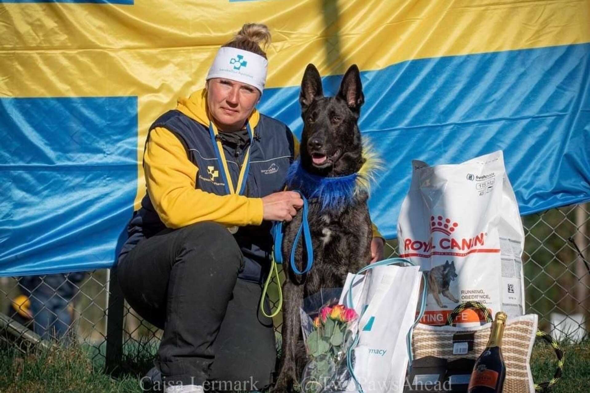 Linda Jonsson från Säffle är regerande världsmästare i IGP 2 med sin egenuppfödda hund Besten.