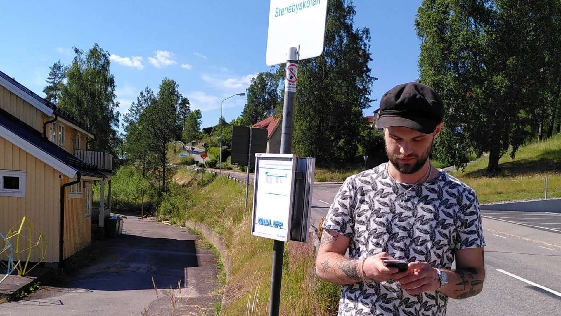 Jonatan Hedetoft kunde inte betala via swish med sin mobil på grund av dålig täckning.