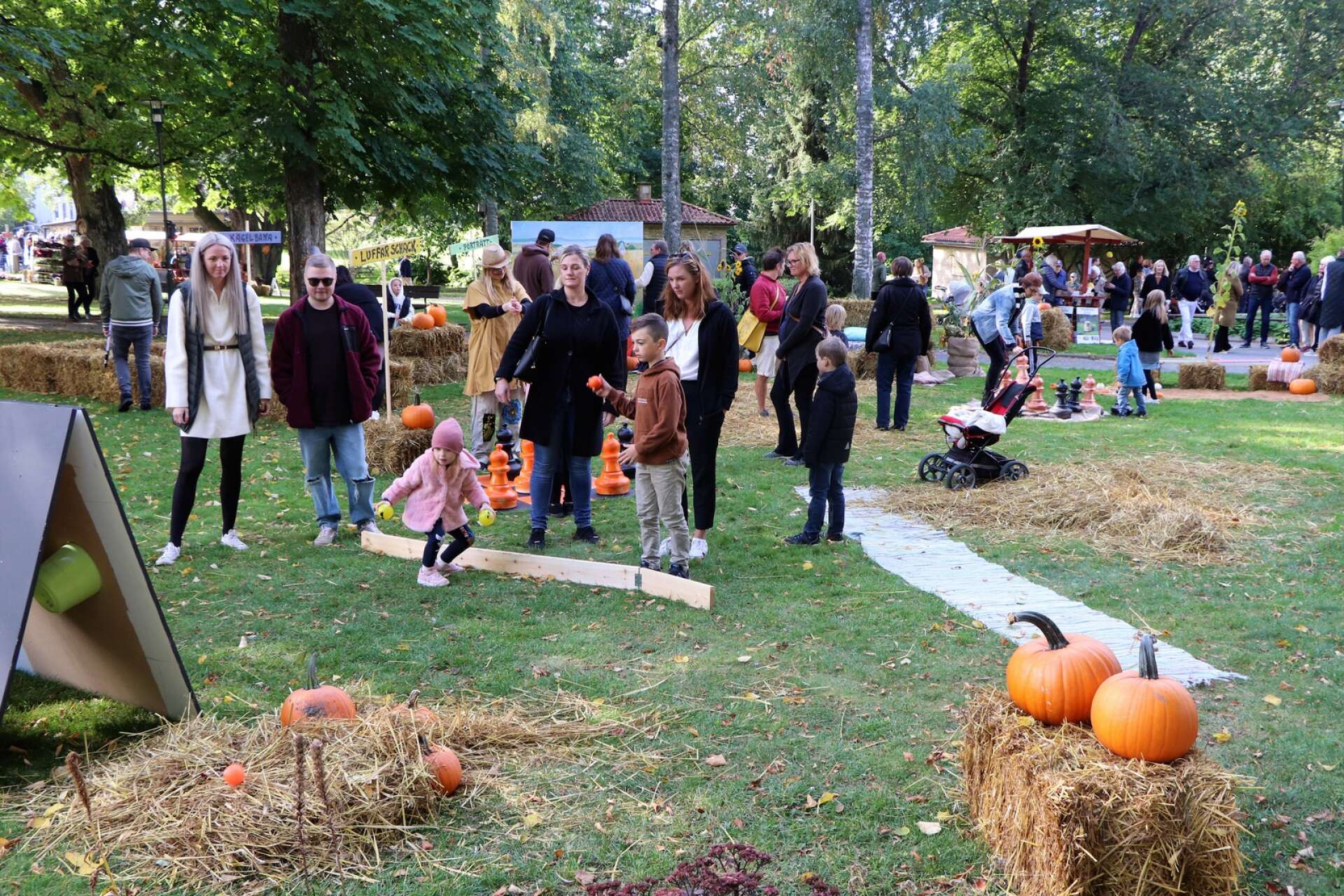 Skördefest firades nyligen i Hjo dels med aktiviteter i Samskoleparken, dels på Stora torget och med tacksägelse i kyrkan. 