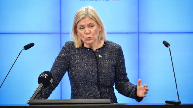 Statsminister Magdalena Andersson (S). Arkivbild