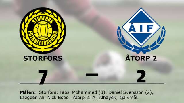 Storfors FF vann mot Åtorps IF