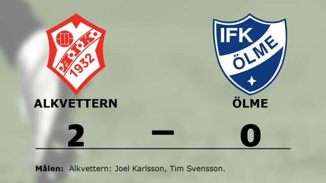 Alkvetterns IK vann mot IFK Ölme