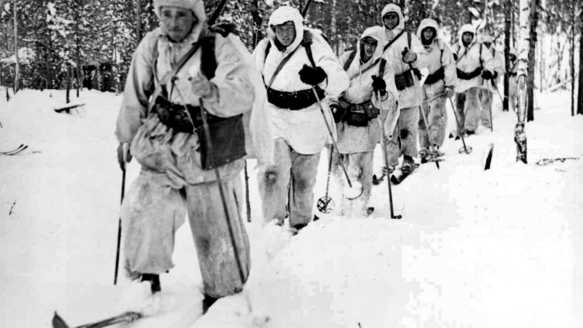 Det var snörikt och kallt under vinterkriget mellan Finland och Sovjetunionen.